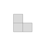 3 spaces (L-shaped)