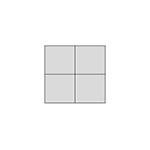 4 spaces (20x20 block)
